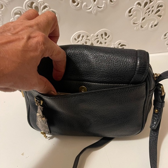 J.Crew crossbody leather bag navy blue good condition just the strap had damaged - Picture 9 of 16